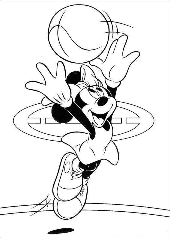Plansa de colorat cu Minnie Mouse 12 4